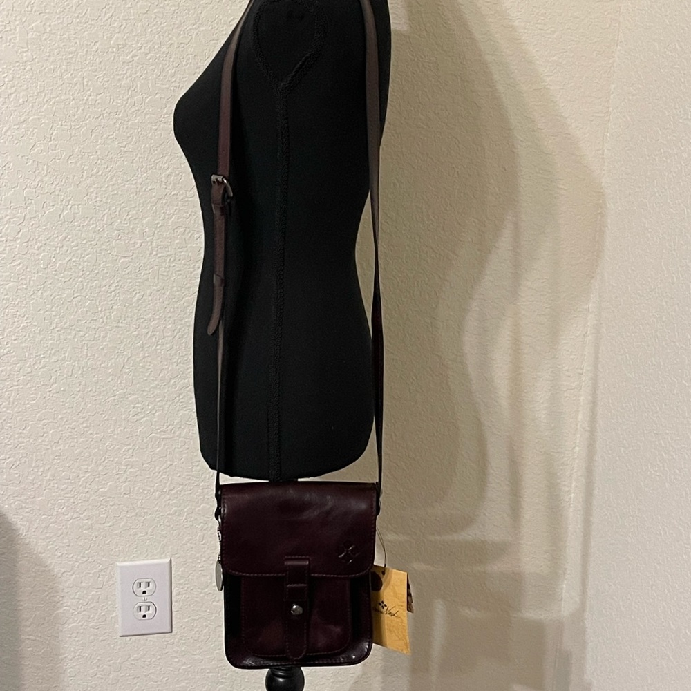 NWT-Patricia Nash Leather Plum Crossbody - Picture 3 of 14